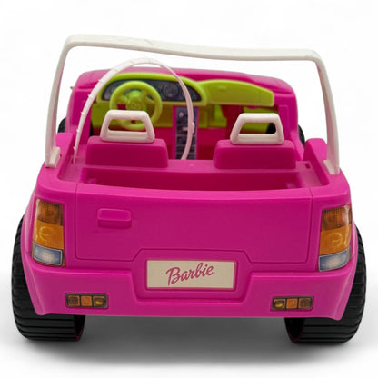 1999 Barbie Jeep Wrangler Convertible in pink and green with Goodyear tires