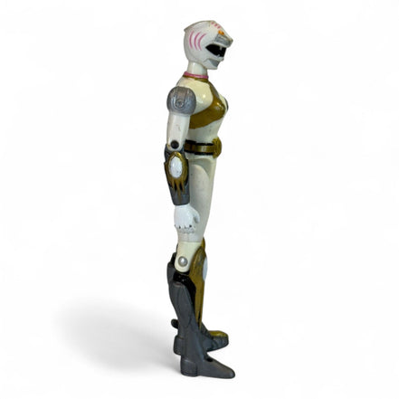 Alternate side view of 2002 Bandai Power Rangers Wild Force White Ranger action figure
