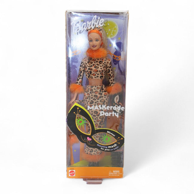 2002 Barbie Maskerade Party doll in leopard costume with mask and cat ears