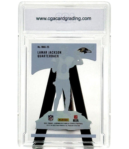 2021 Chronicles Lamar Jackson Magnitude CGA 9 Mint NFL Card – chronicles cardPaniniFootball Cardcga 9 mintcga gradedchronicles card2