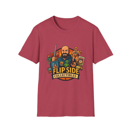 Flip Side Collectibles Unisex Softstyle T-Shirt | Graphic Tee, Casual Wear, Vintage Style, Gift for Collectors, Fun T-ShirtPrintifyT-ShirtSHeather CardinalCottonCrew neckDTG12