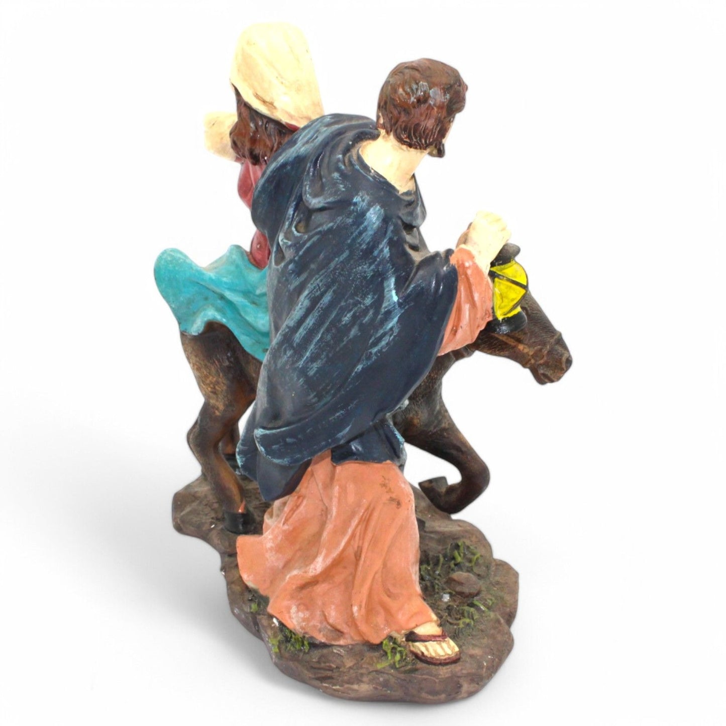 Holy Family ‘Flight Into Egypt’ Resin Sculpture with Mary, Joseph & Donkey