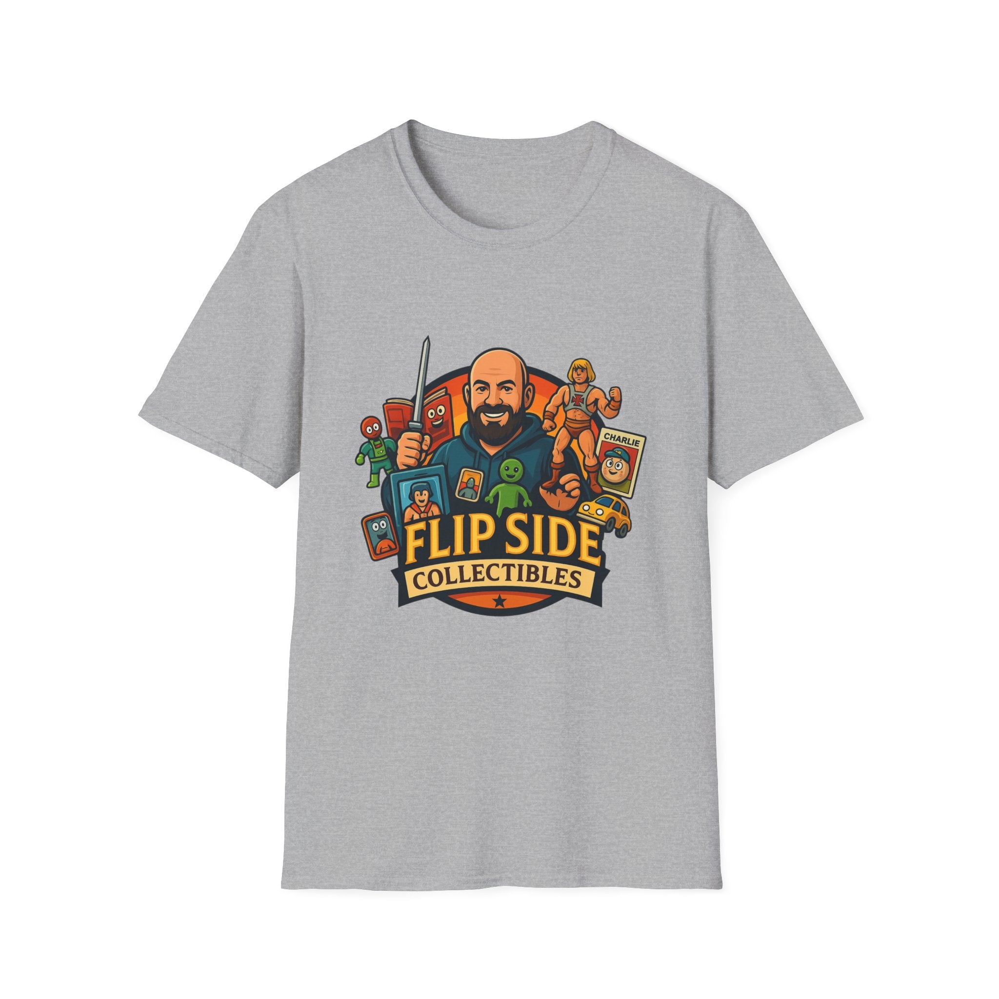 Flip Side Collectibles Unisex Softstyle T-Shirt | Graphic Tee, Casual Wear, Vintage Style, Gift for Collectors, Fun T-ShirtPrintifyT-ShirtXSSport GreyCottonCrew neckDTG4