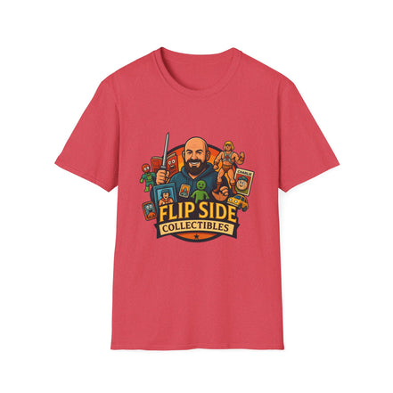 Flip Side Collectibles Unisex Softstyle T-Shirt | Graphic Tee, Casual Wear, Vintage Style, Gift for Collectors, Fun T-ShirtPrintifyT-ShirtSHeather RedCottonCrew neckDTG10