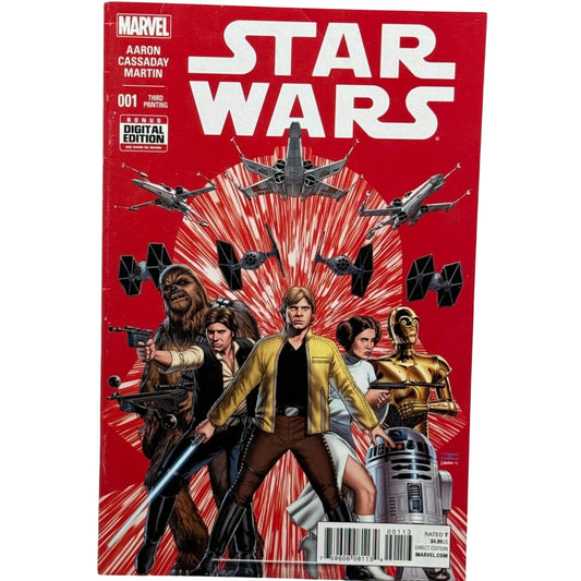 Star Wars #1 Third Printing Comic Marvel 2015 Aaron Cassaday Martin Cover