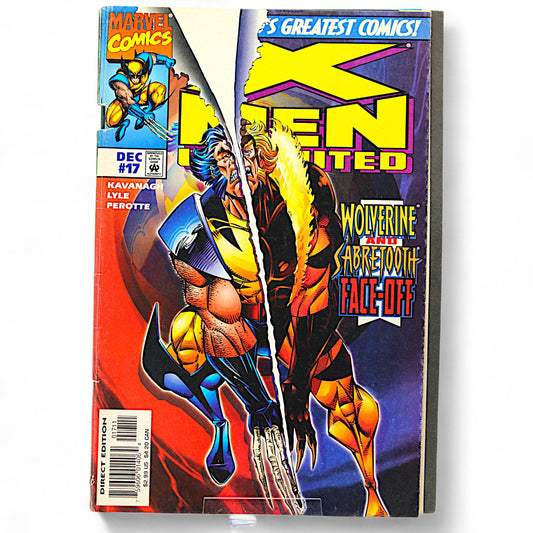 Marvel Comics X-Men Unlimited #17 Wolverine Vs Sabretooth Face-Off Comic Book