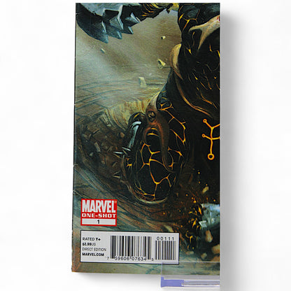 Cover of Marvel Fear Itself FF One‑Shot #1 comic book showing Worthy Thing rising from debris, event branding visible  
