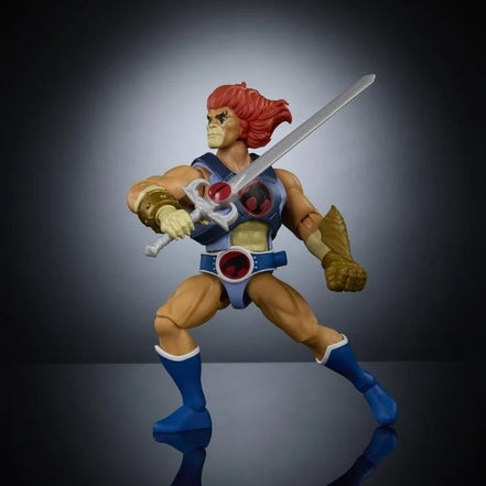 Lion-O action figure in dynamic pose with sword