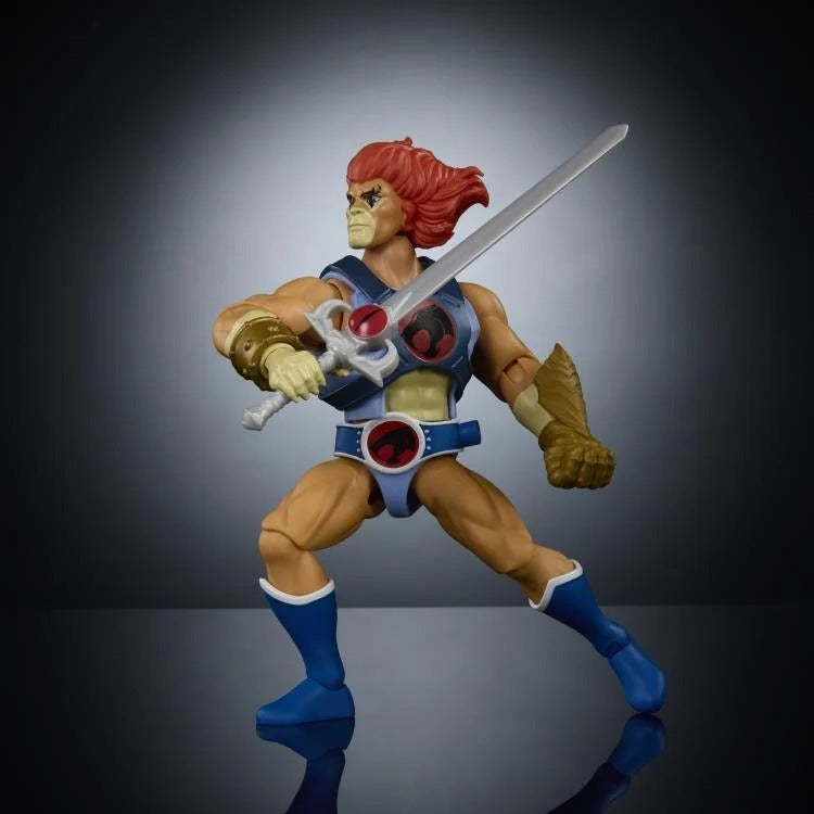 Lion-O action figure in dynamic pose with sword