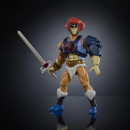 Lion-O action figure standing with sword ready