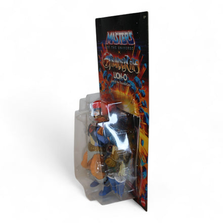 Side view of packaged Lion-O action figure