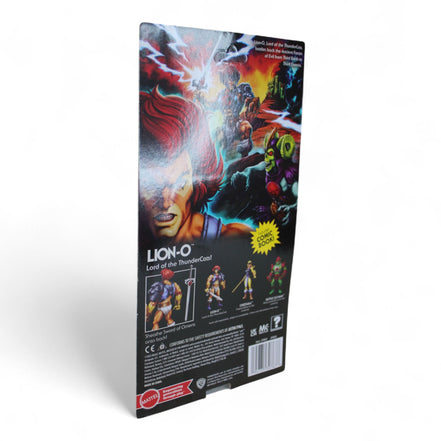 Back side view of Lion-O action figure packaging