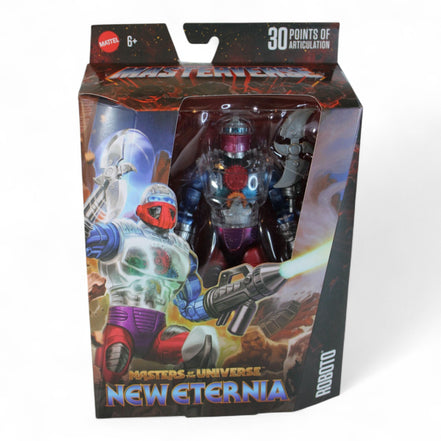 Packaged view of the New Eternia Roboto Action Figure