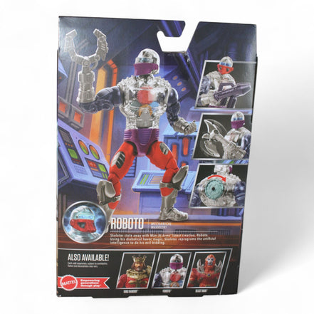 Back view of the Roboto Action Figure packaging