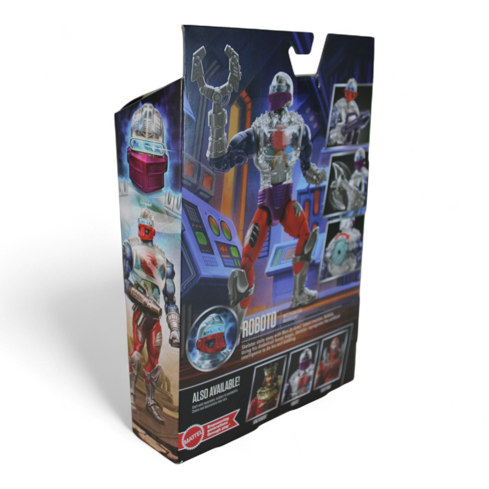 Back angle of Roboto Action Figure packaging