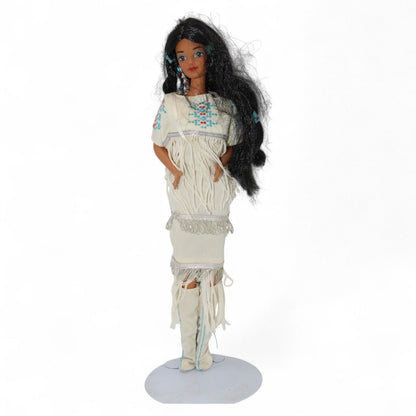 Native American Barbie Dolls Of The World Special Edition 1992 With Beaded Outfit & Accessories