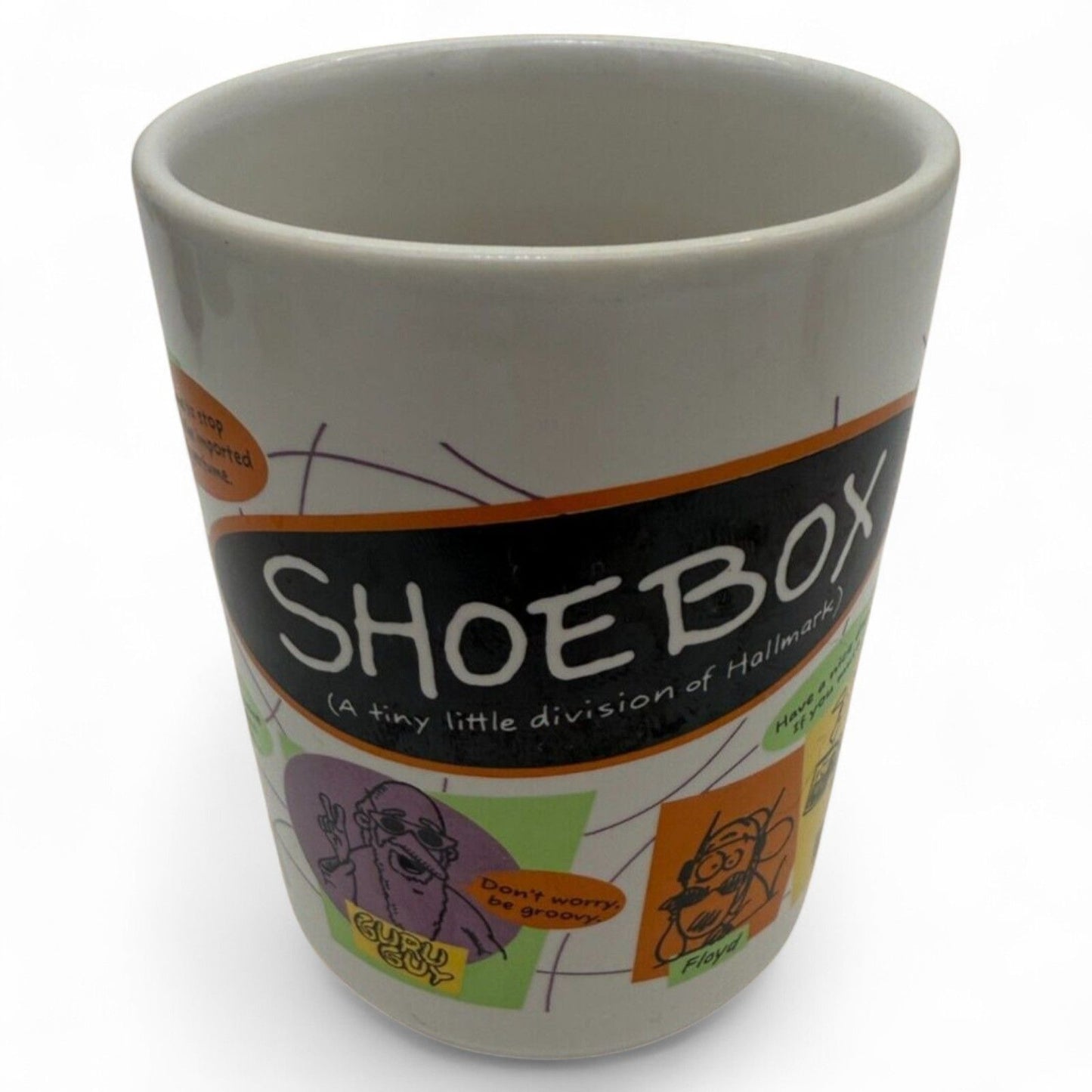 Hallmark Shoebox Coffee Mug Cartoon Comic Humor Vintage Ceramic Gift White