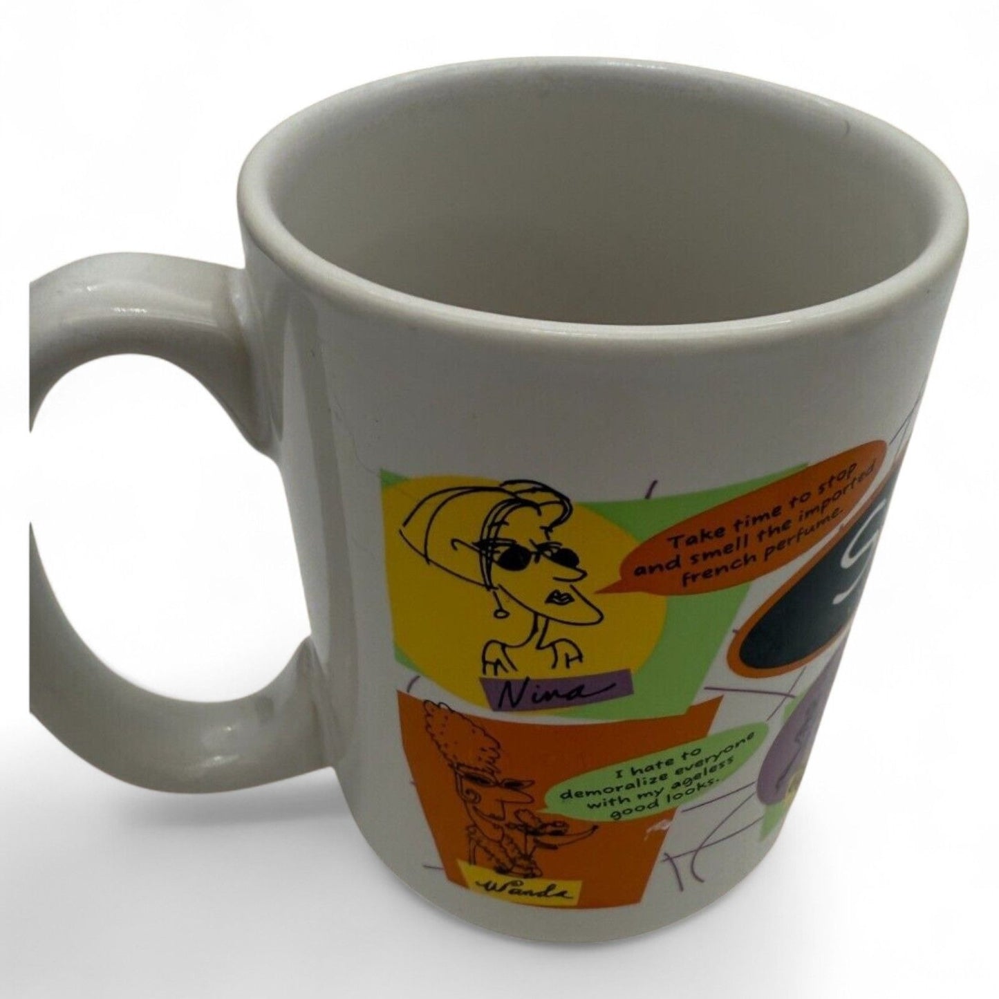 Hallmark Shoebox Coffee Mug Cartoon Comic Humor Vintage Ceramic Gift White