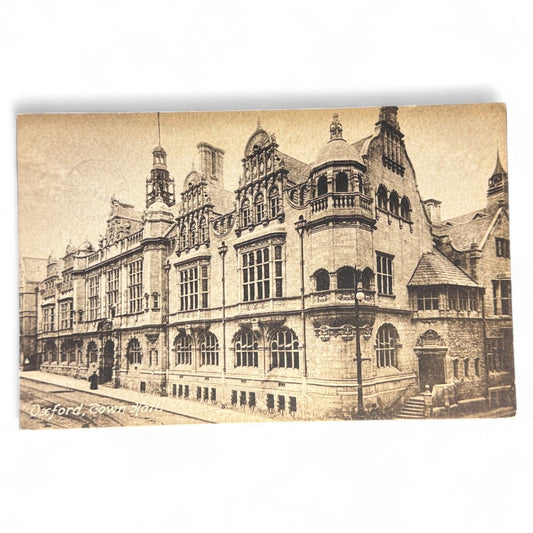 Vintage Friths Series Oxford Town Hall Postcard Printed In England