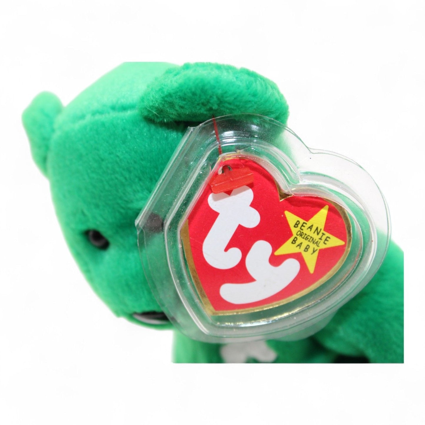 Ty Beanie Baby Erin Bear Irish Shamrock Plush 1997 W/ Swing Tag Protector 8" Collectible
