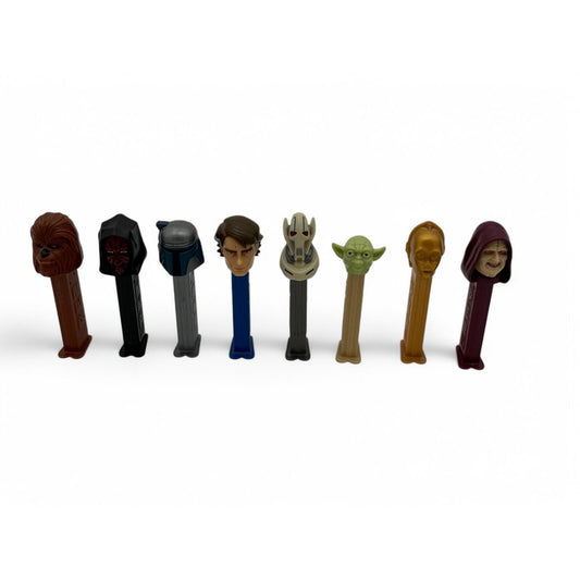 Star Wars Clone PEZ Dispenser Lot of 8 Chewbacca Darth Maul Yoda Anakin Fett