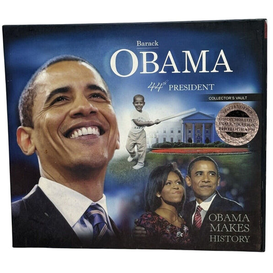 Barack Obama 44th President Collectors Vault Hardcover Commemorative History Magazine With Photos & Memorabilia