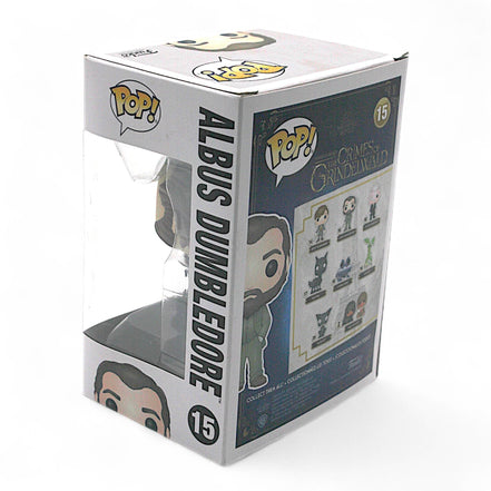 Back view of Albus Dumbledore Funko Pop Vinyl Figure box showing collection