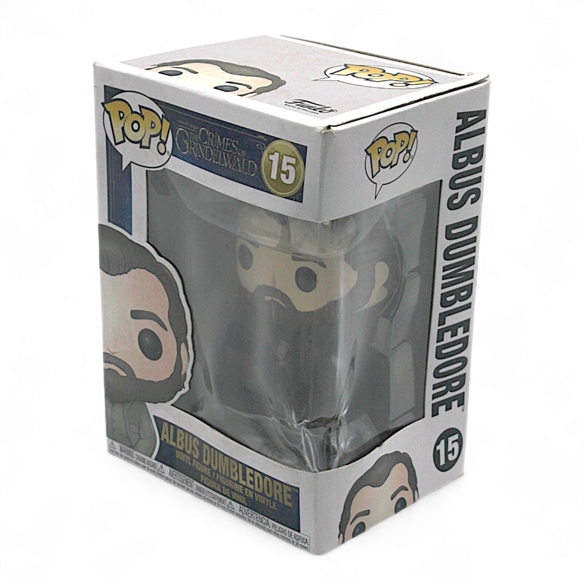 Side view of Albus Dumbledore vinyl figure packaging