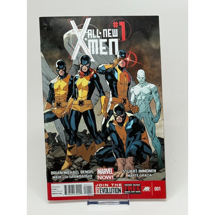 Cover of All-New X-Men #1 featuring Cyclops, Iceman, and other X-Men characters