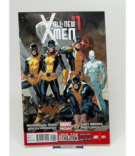 Cover of All-New X-Men #1 featuring Cyclops, Iceman, and other X-Men characters