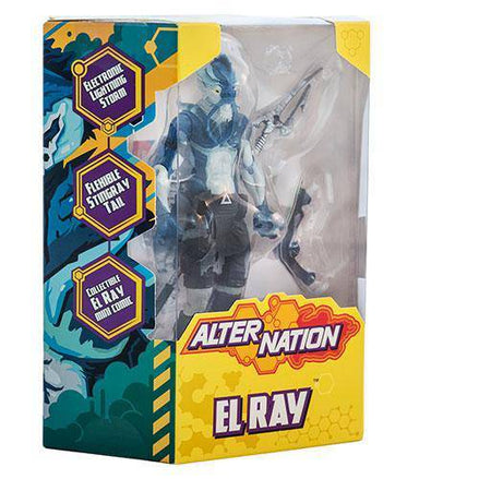 Alter Nation El Ray action figure in packaging with comic book