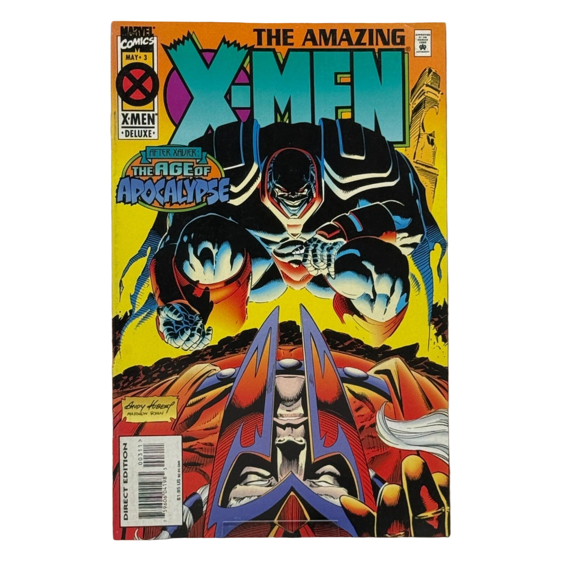 Cover of The Amazing X-Men: The Age of Apocalypse comic book featuring vibrant artwork and iconic characters.