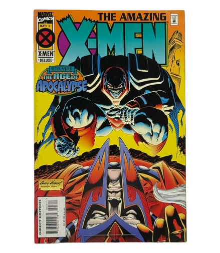 Cover of The Amazing X-Men: The Age of Apocalypse comic book featuring vibrant artwork and iconic characters.