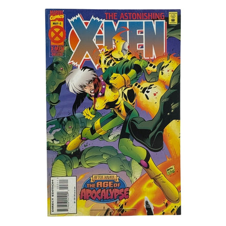Astonishing X-Men #3 comic cover featuring Rogue in action, May 1995 edition