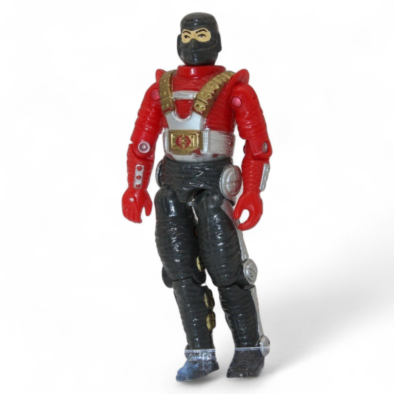 Astro Viper V1 G.I. Joe 1988 vintage action figure in black and red, front view