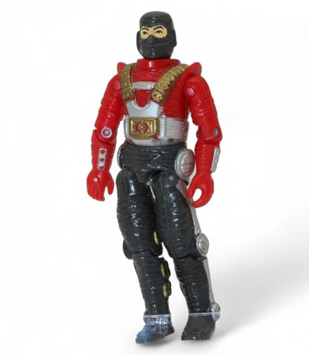 Astro Viper V1 G.I. Joe 1988 vintage action figure in black and red, front view