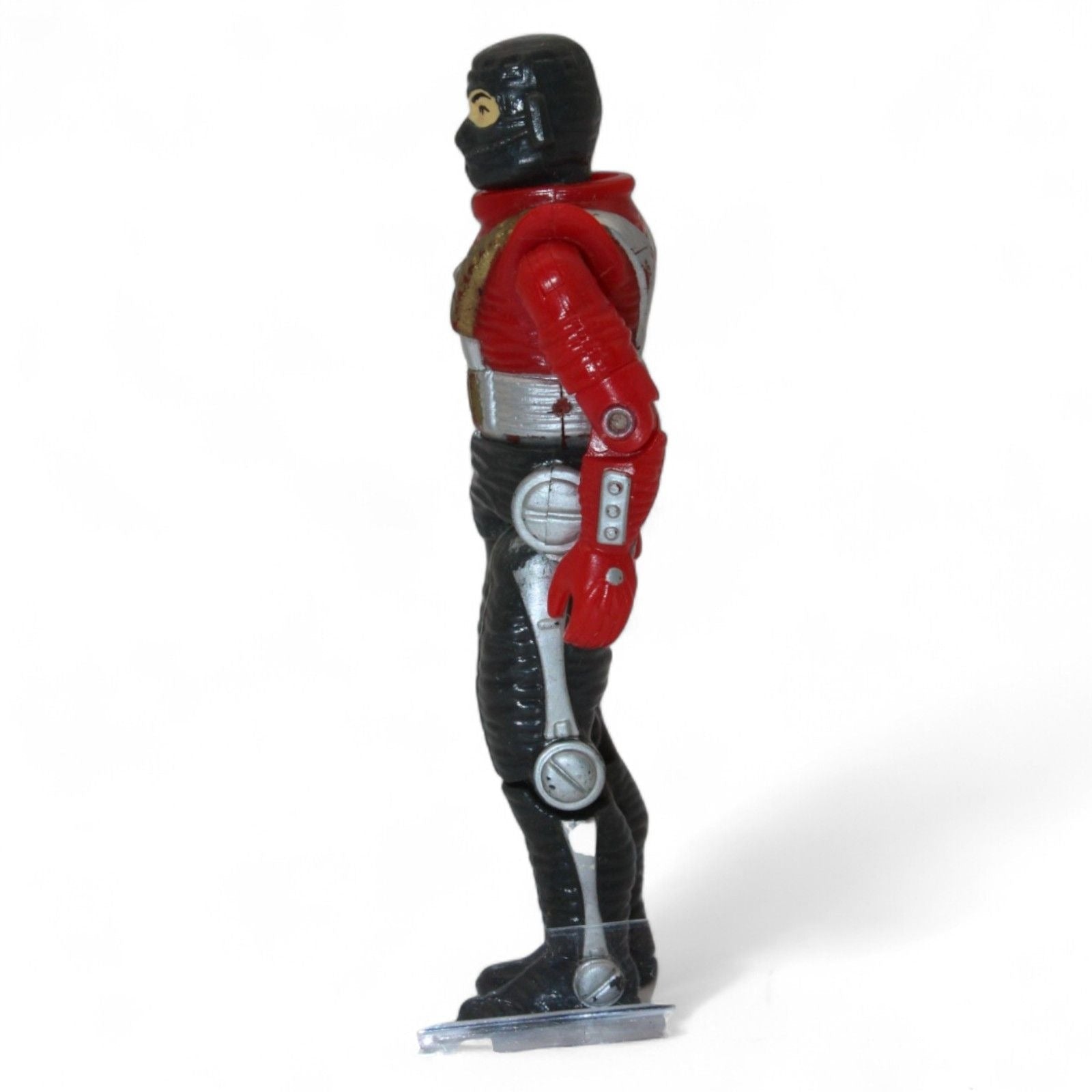 Astro Viper V1 G.I. Joe 1988 vintage action figure in black and red, side view