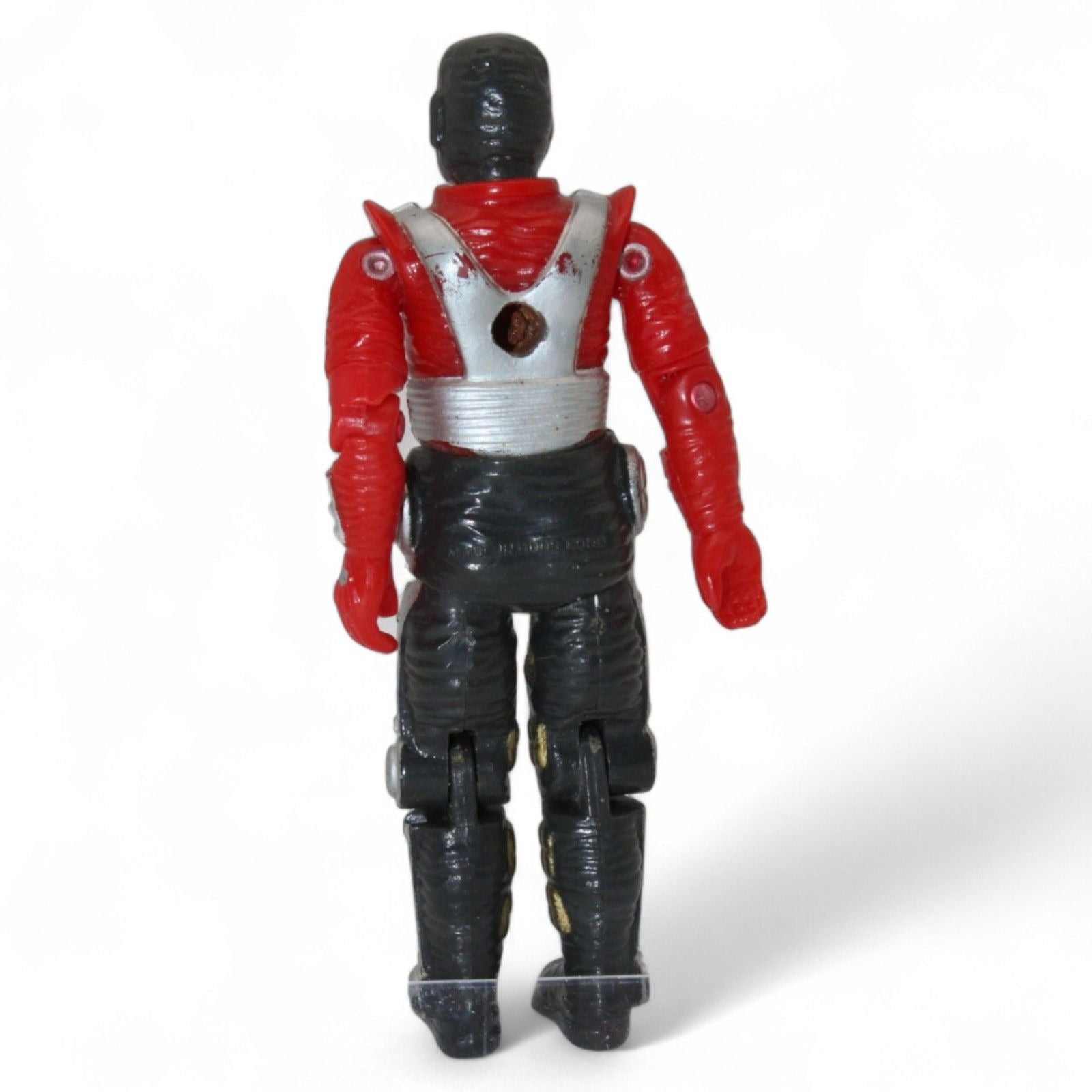 Astro Viper V1 G.I. Joe 1988 vintage action figure in black and red, back view
