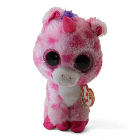 Ty Beanie Boos Sugar Pie Valentines Day Unicorn Plush 6" Pink & Purple Cute Collectible