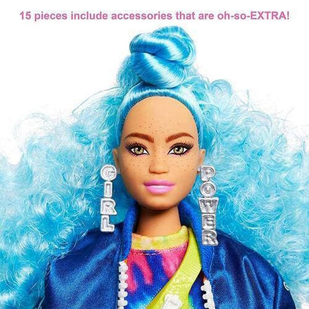 Barbie Extra Doll - Select Figure(s) - Flip Side CollectiblesFashion DollToyShnipDoll 4 - Blue Curly Hair