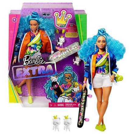 Barbie Extra Doll - Select Figure(s) - Flip Side CollectiblesFashion DollToyShnipDoll 4 - Blue Curly Hair