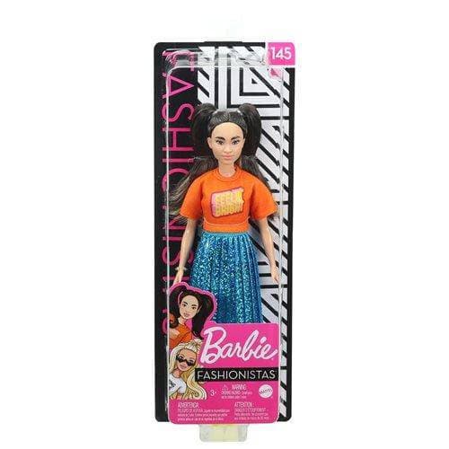 Barbie Fashionista - Select Figure(s) - Flip Side CollectiblesFashion DollToyShnipDoll 145 with Long Brunette Pigtails