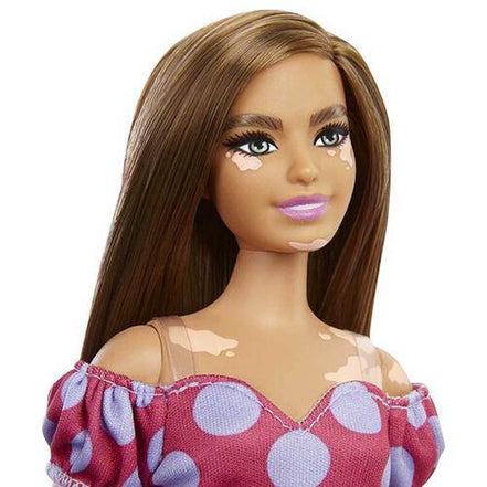 Barbie Fashionista - Select Figure(s) - Flip Side CollectiblesFashion DollToyShnip171 Vitiligo with Polka Dot Dress