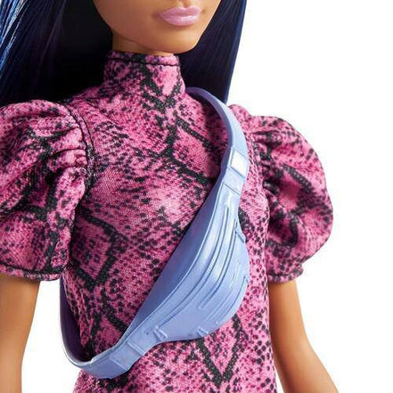 Barbie Fashionista - Select Figure(s) - Flip Side CollectiblesFashion DollToyShnip143 Pink Snake Print Dress & Over Shoulder Bag