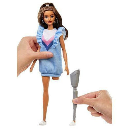 Barbie Fashionista - Select Figure(s) - Flip Side CollectiblesFashion DollToyShnip121 Brunette with Prosthetic Leg, Sweater Dress