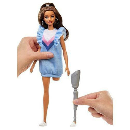 Barbie Fashionista - Select Figure(s) - Flip Side CollectiblesFashion DollToyShnip121 Brunette with Prosthetic Leg, Sweater Dress