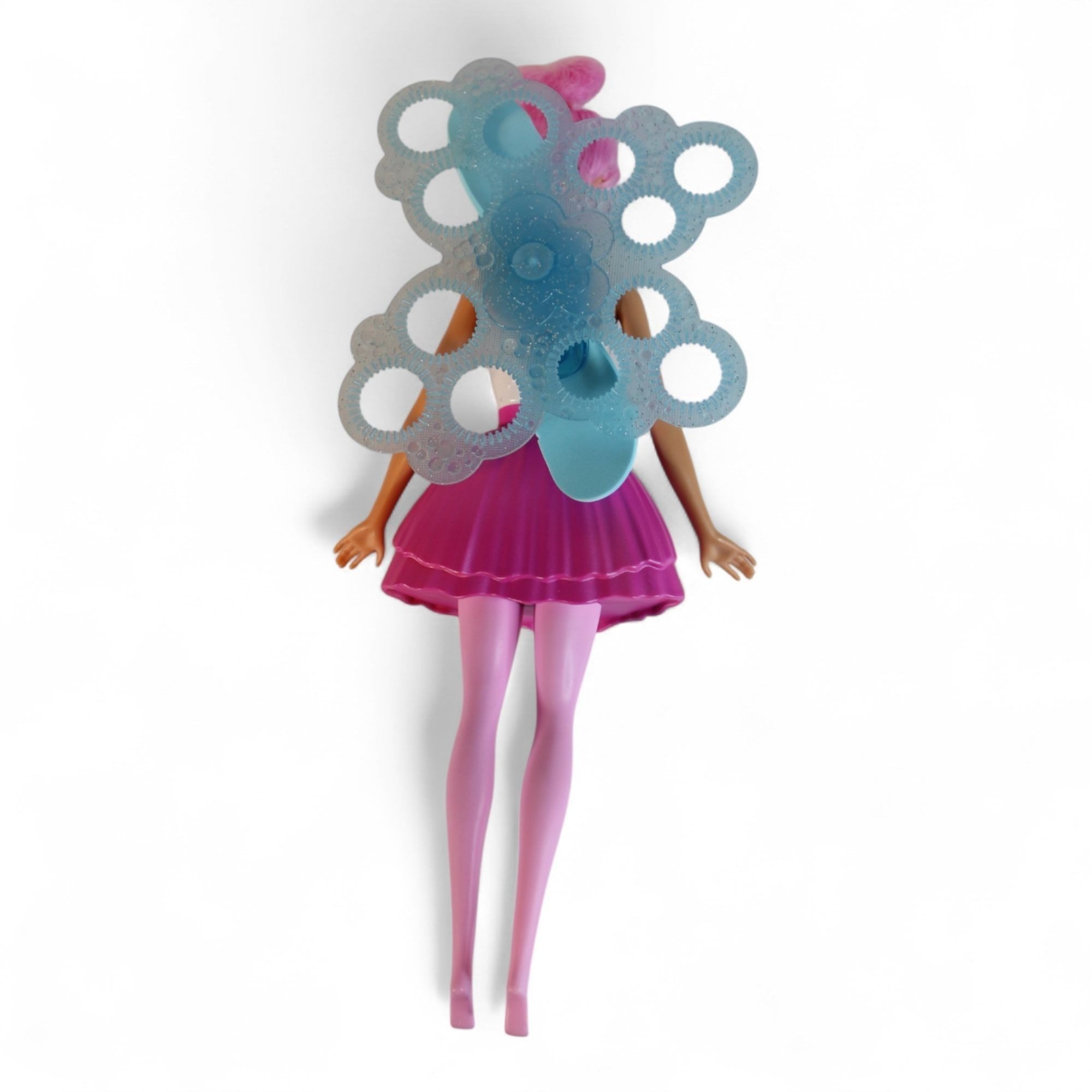 Back view of Barbie Dreamtopia Bubbletastic Fairy Doll showing bubble wings