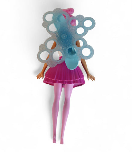 Back view of Barbie Dreamtopia Bubbletastic Fairy Doll showing bubble wings