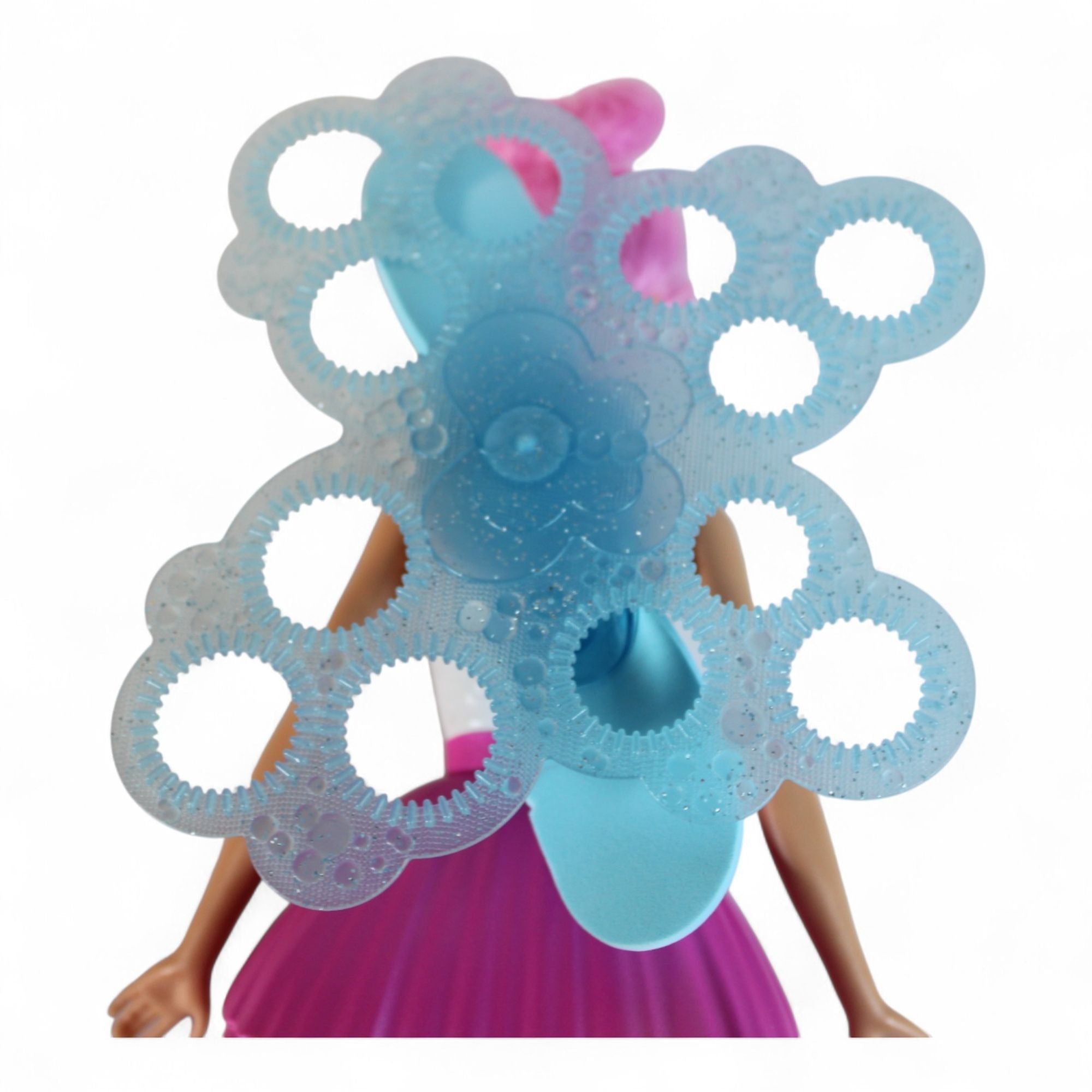 Detail of bubble wings on Barbie Dreamtopia Bubbletastic Fairy Doll