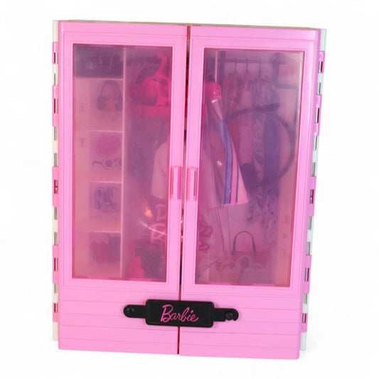 Barbie Fashionista Closet Playset with pink doors and accessories